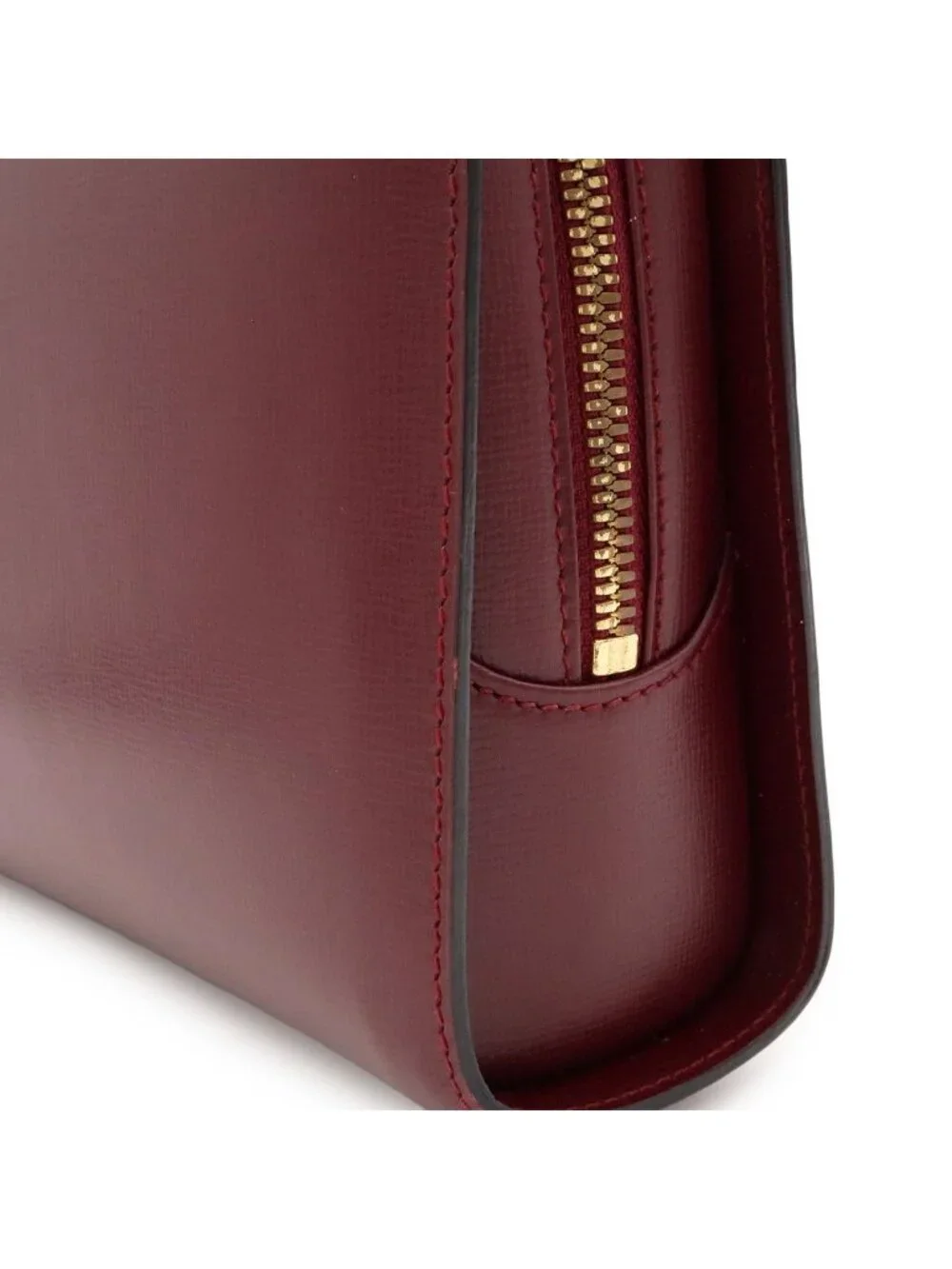 Cartier Must Line Clutch Leather Bordeaux Red Gold